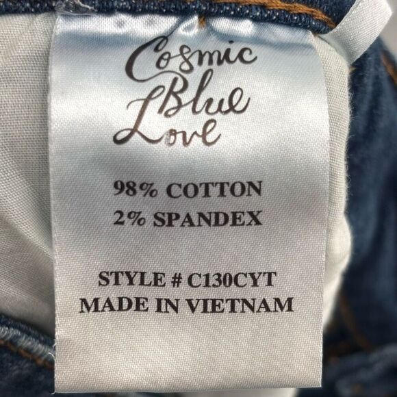 Cosmic Blue Love Adrianne Boyfriend Distressed Jean Indigo Blue Size 32 NWT‎ - Picture 10 of 12